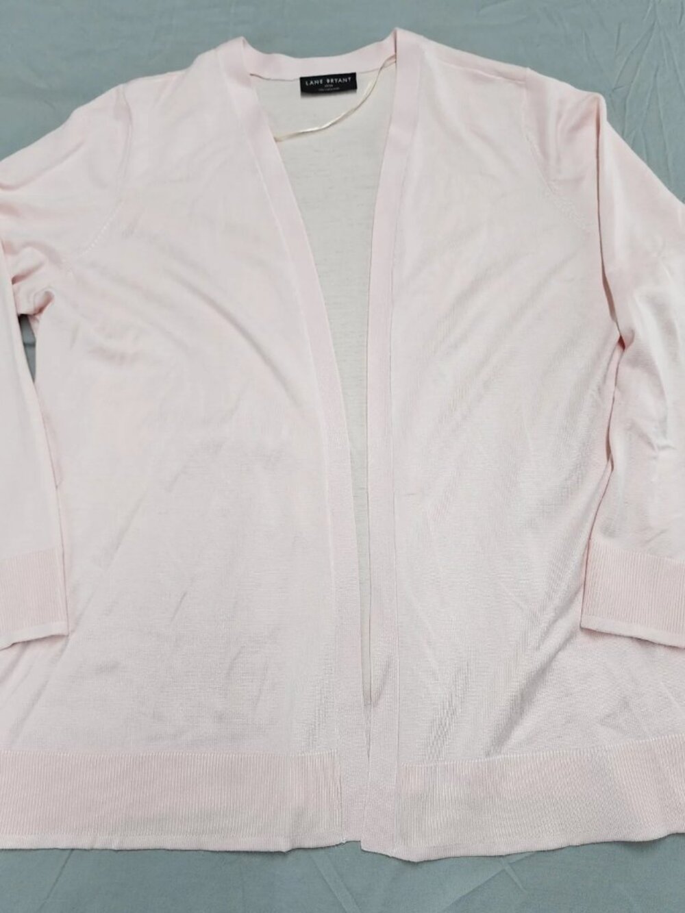 Lane Bryant Plus Size 22/24 Pink Cardigan Sweater Open Front Knit Long Sleeve